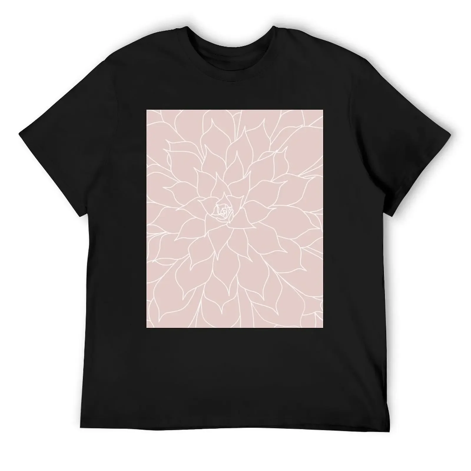 Blush Pink Succulent T-Shirt kawaii clothes cheap stuff blue archive t shirts for men