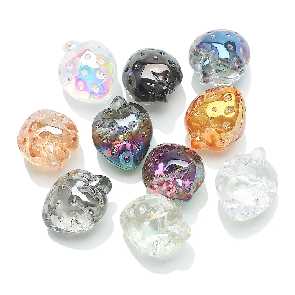 10 قطعة الخرز الزجاجي الأوجه 13x16 مللي متر كريستال الفراولة المعلقات الحرف لصنع المجوهرات لوازم قلادة أساور أقراط DIY بها بنفسك #5