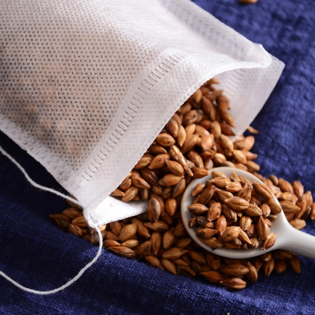 

100Pcs Chinese Medicine Bag Non-Woven Multifunctional Herbal Powder Spices Safe Reusable Easy Closure Aroma Filtration Soup
