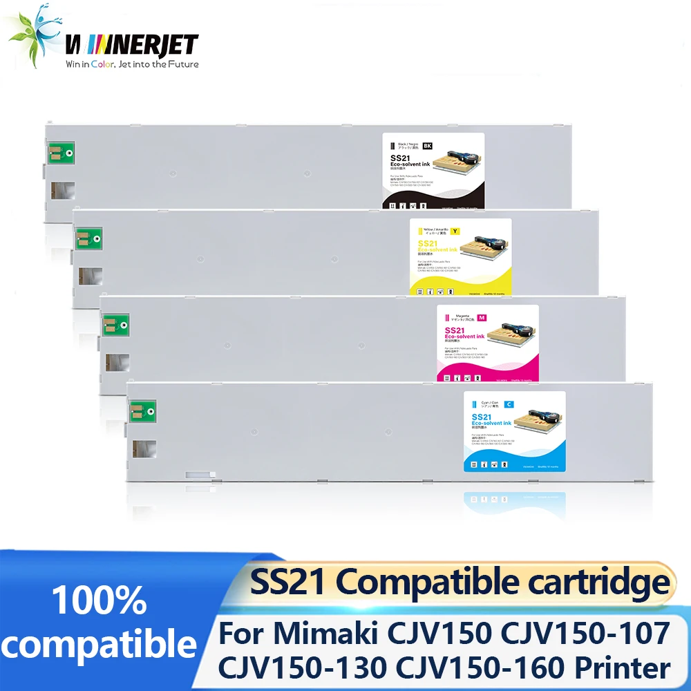

Winnerjet SS21 Compatible ink cartridge With Eco-solvent ink With one time use chip For Mimaki CJV150 CJV150-107 CJV150-130