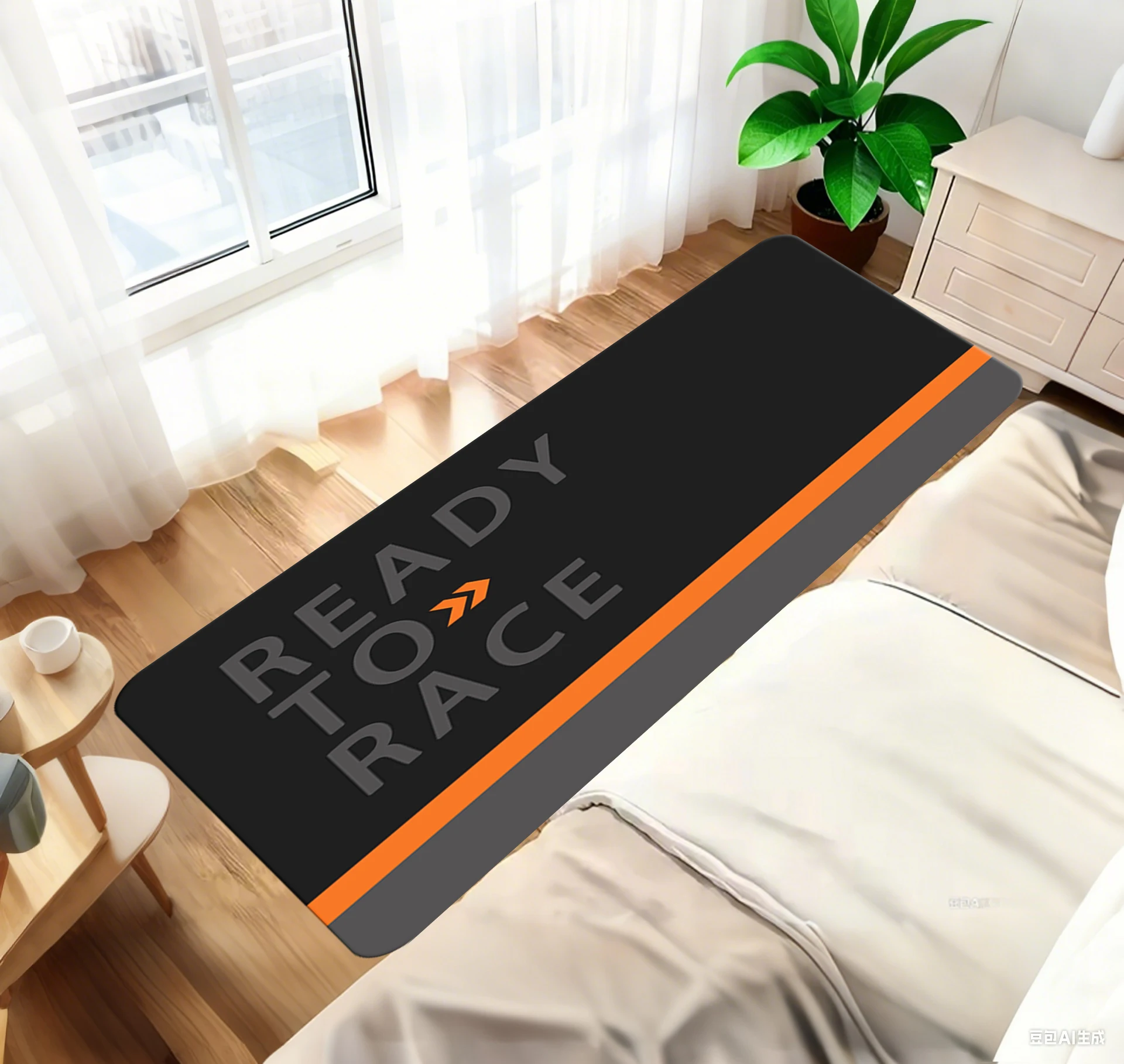 Ready to Race Motorcycle Carpet Garage Mat Racing Cool Moto Display Motorcycle Display Mat Hallway Anti-slip Home Decoration