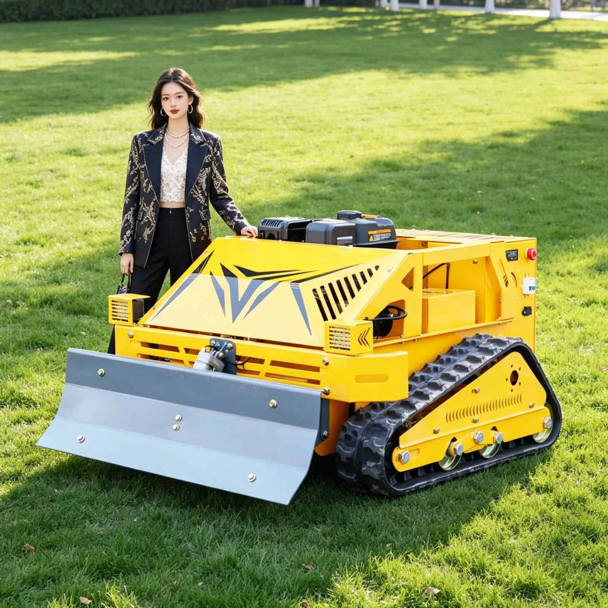 Customized  remote control lawn mower Remote Control Lawn Mower Robot Flail Lawn Mower Heavy Duty Farm Lawn Mower