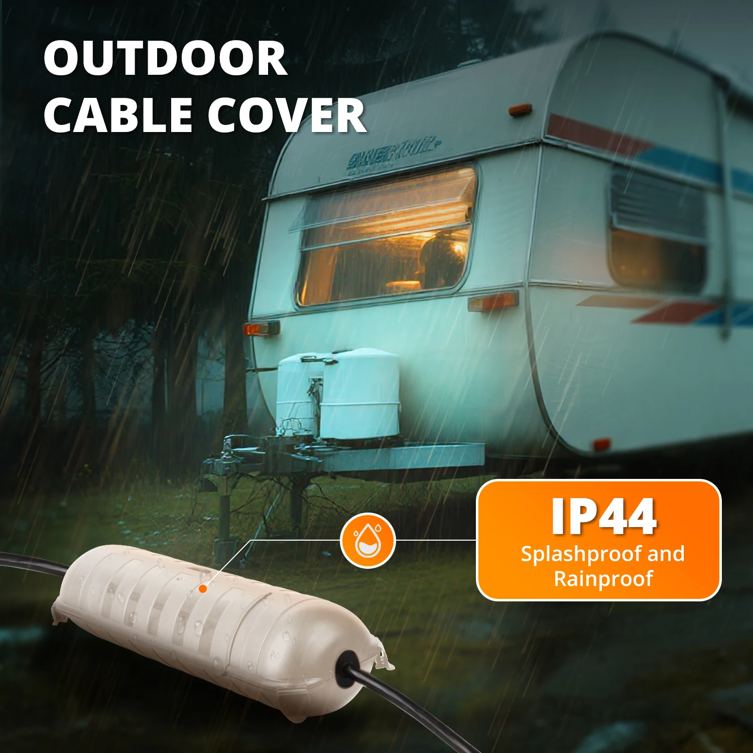 

Водонепроницаемая соединительная коробка для наружного использования, защитный чехол для удлинителя, для праздничных гирлянд/светодиодных лент/электроинструментов/наружного декора