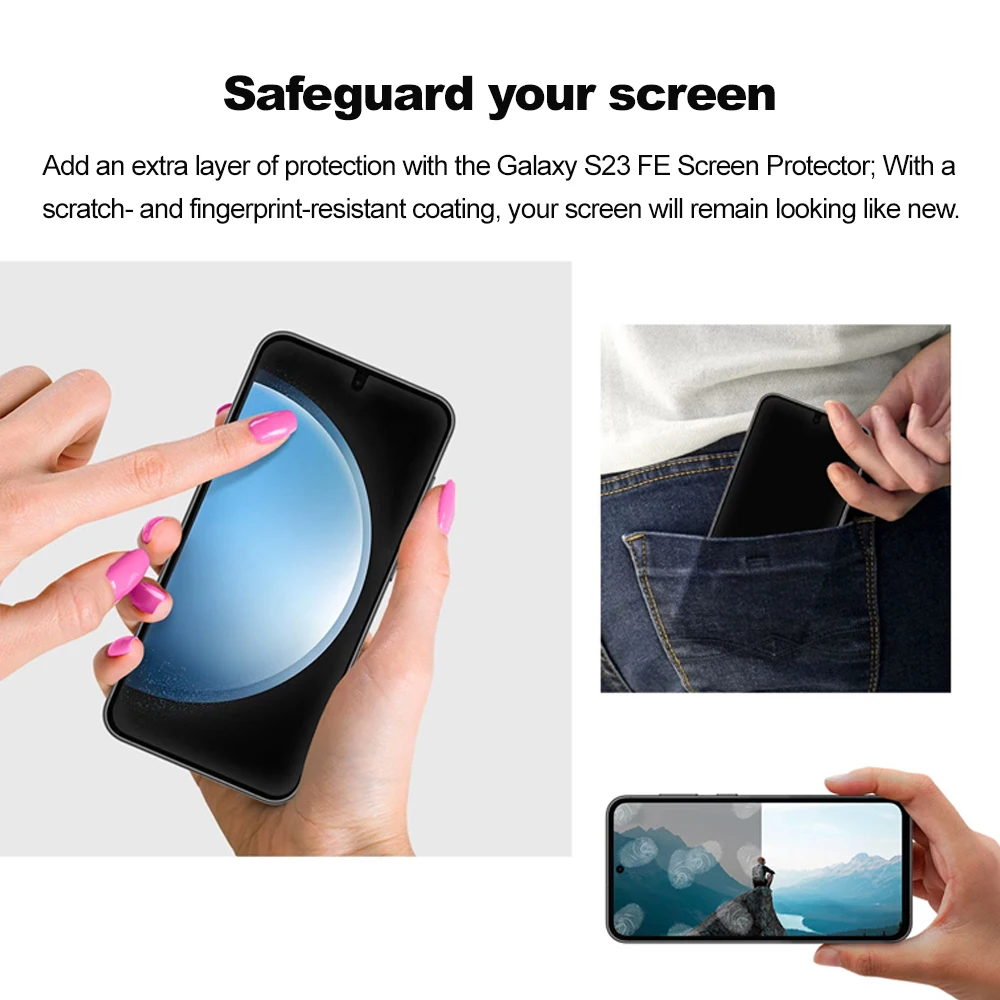 2PCS Original SAMSUNG Galaxy S23 FE Screen Protector Transparent EF-US711CTEGUS