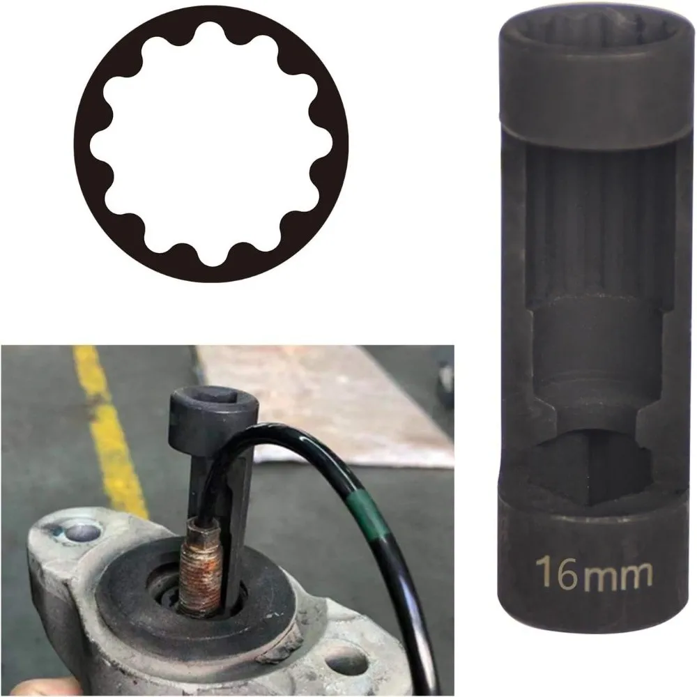 New 12 Point Strut Nut 16mm/18mm/19mm 1/2 Inch Drive Suspension Strut Tool Front Strut Nut Shock Absorber Repair
