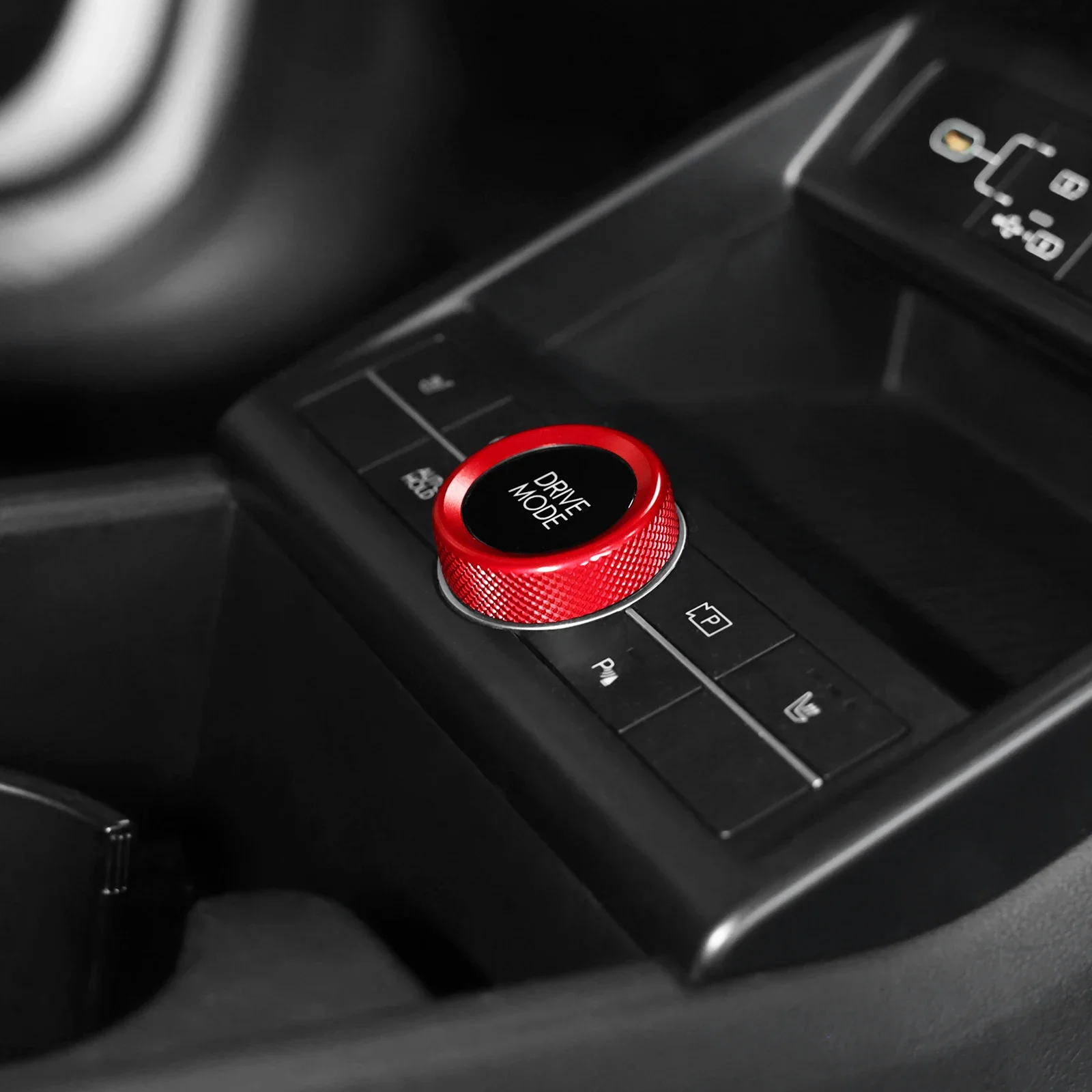 

For Hyundai Kona SX2 2024 2025 Aluminum Car Central Console Gear Shift Drive Model Control Knob Ring Cover Interior Accessories