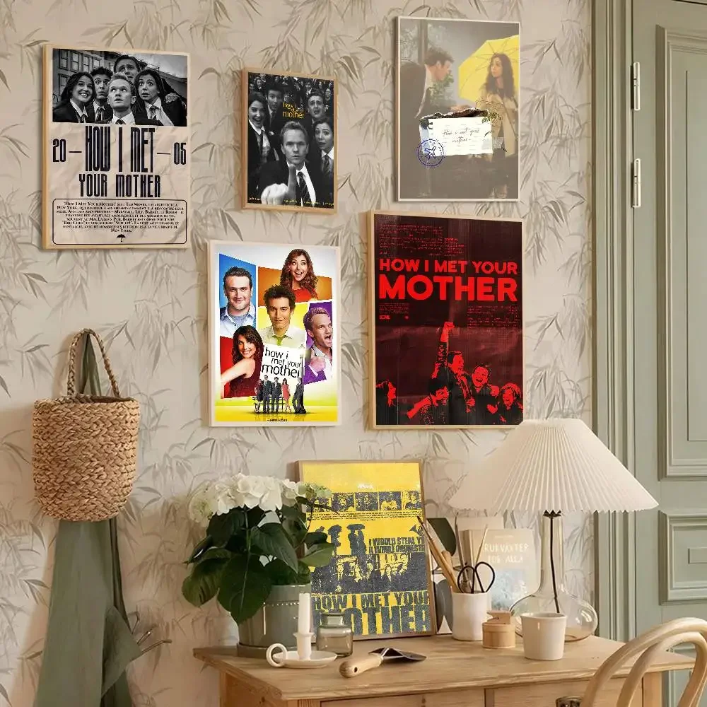 1PC TV Show How I Met Your Mother Poster Self-adhesive Wall Art Mural Art Waterproof Sticker For Bar Room Decor High Quality