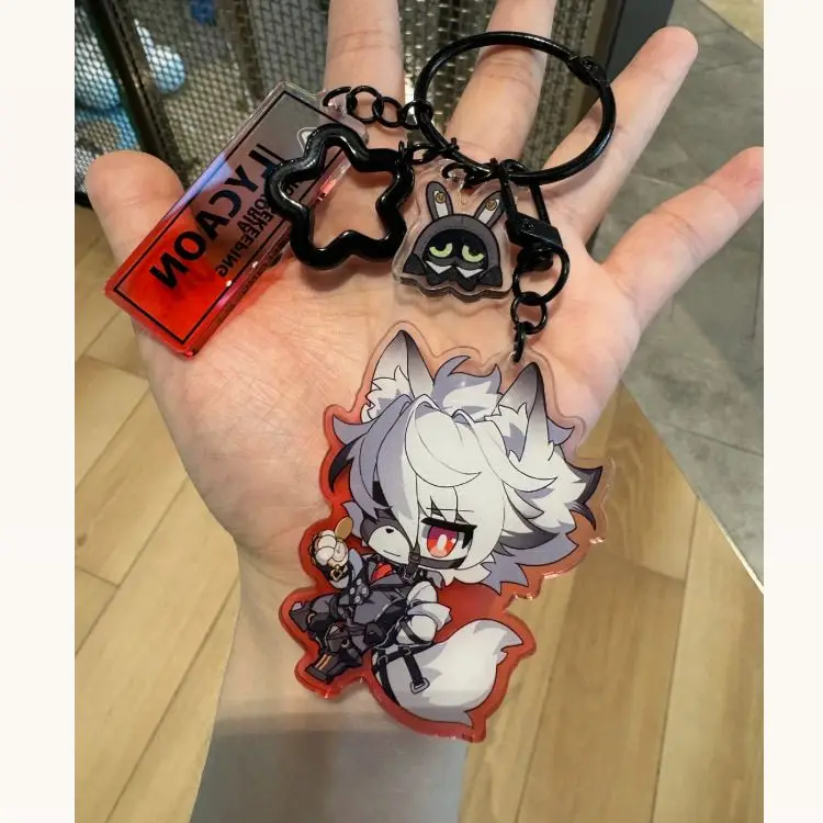 Anime Zenless Zone Zero Von Lycaon Cosplay Backpack Decoration Pendant Keychain Widget Decorate Accessories Xmas Birthday Gift