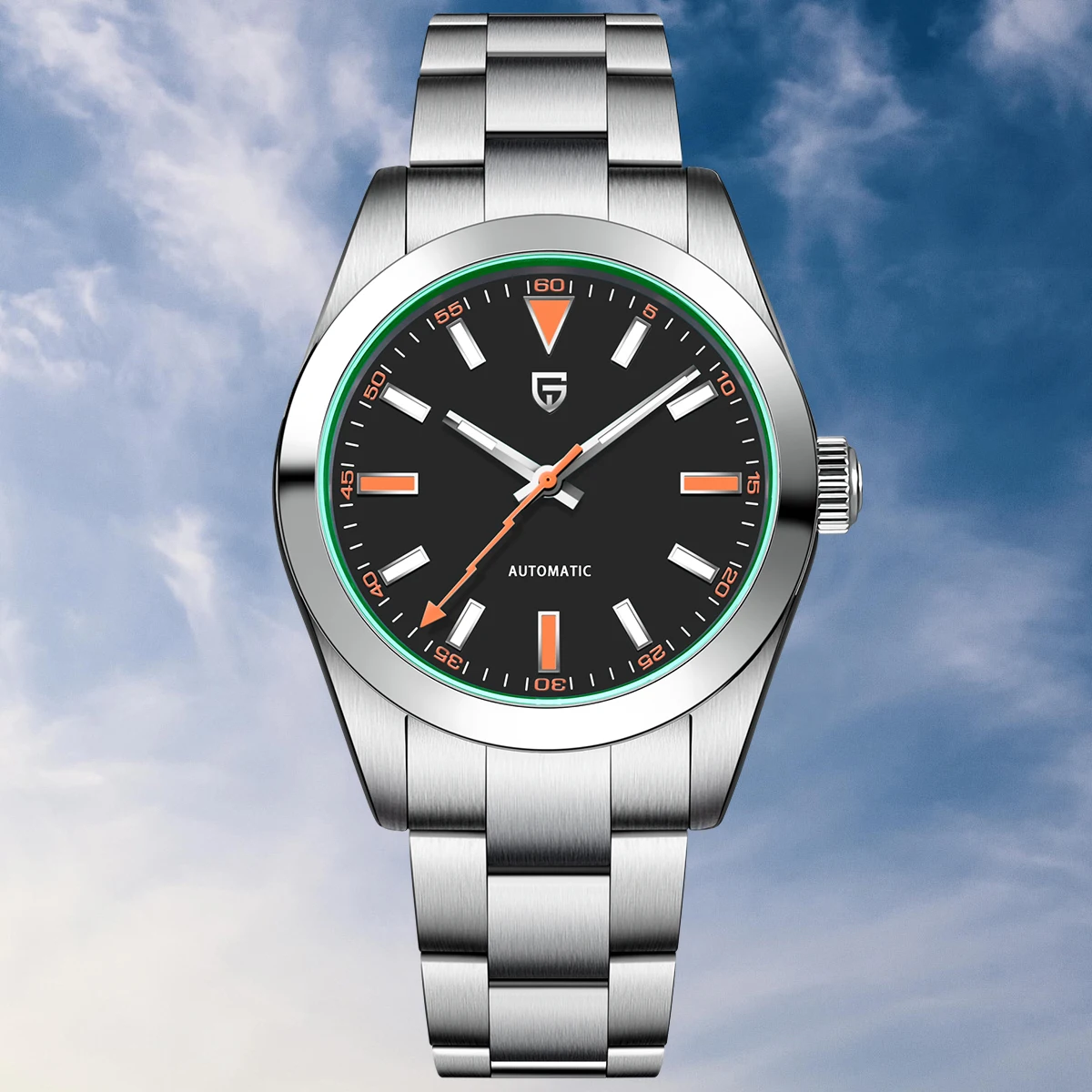 

PAGANI DESIGN 2025 Новые мужские механические часы Роскошные автоматические часы для мужчин NH35 Нержавеющая сталь Зеленые стеклянные сапфировые часы