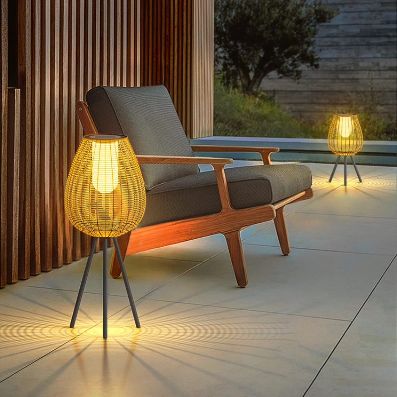 

Solar floor lamp outdoor lawn lamp terrace atmosphere waterproof garden decorative villa courtyard landscape