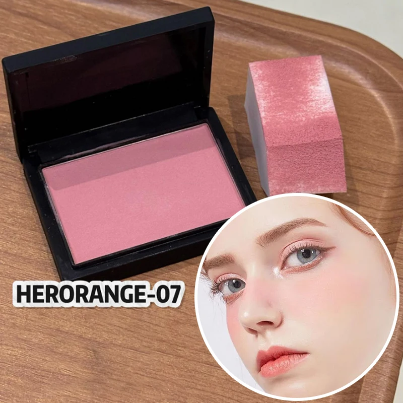 Herorange Sheer Single Matte Blush Soft Texture Waterproof Sweatproof Natural Low Saturation Matte Finish for Beginners