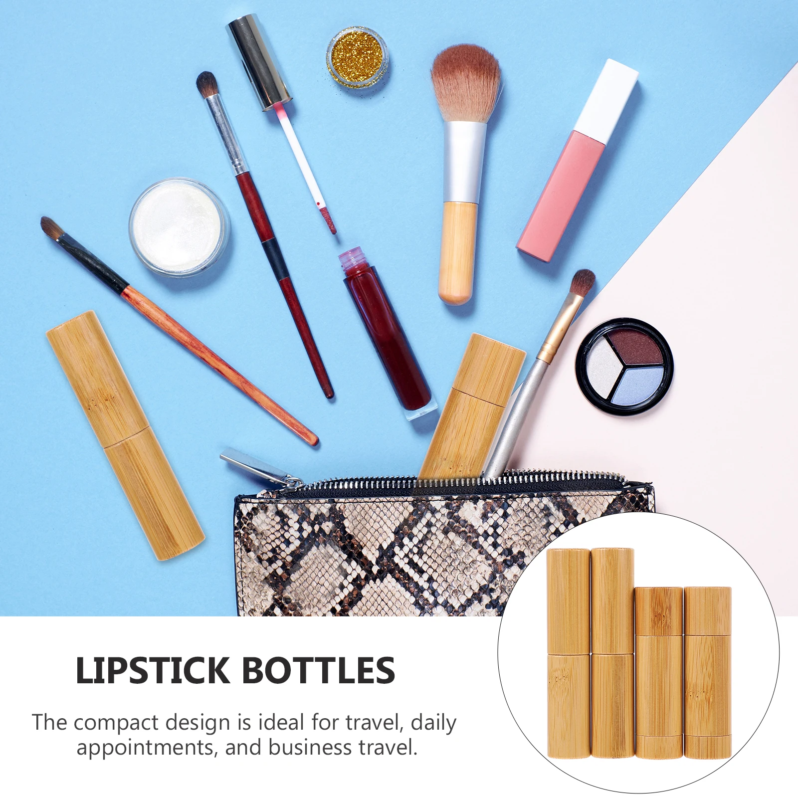 4 stuks bamboe lippenstiftbuizen lege containers voor doe-het-zelf lippenbalsem krijt ambachtelijke reisvriendelijke kleine maat lichtgewicht dop