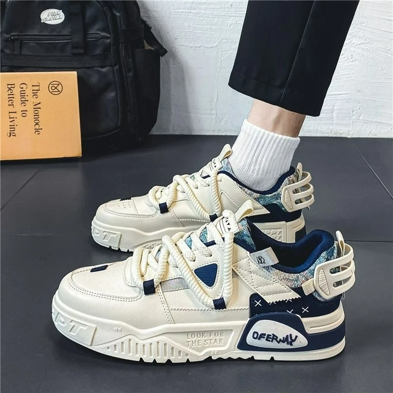 Designer Shoes for Men Fashion Men Sneakers Street Personality Gear Pattern Skateboard Shoes Casual Vulcanized Zapatos De Hombre