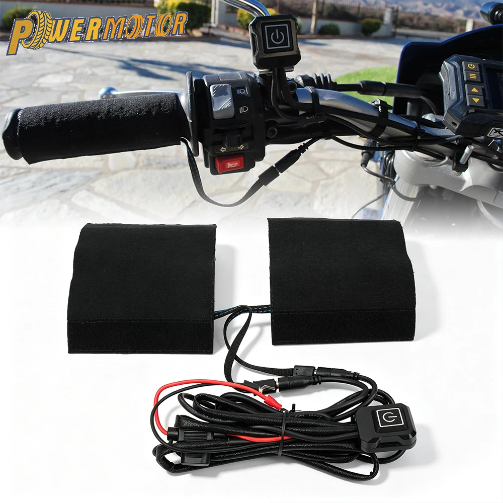Motorcycle 12V 3-Gear Handlebar Grip Heater Waterproof With Switch E-bike ATV Motorbike Universal Modification Accessories
