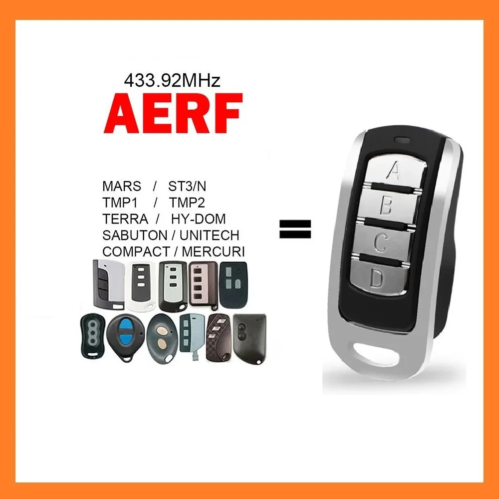 AERF Remote Control TMP MARS UNITECH COMPACT MERCURIB HY-DOM Auto Scan Remote Controller 433mhz Garage Door Opener Command Key