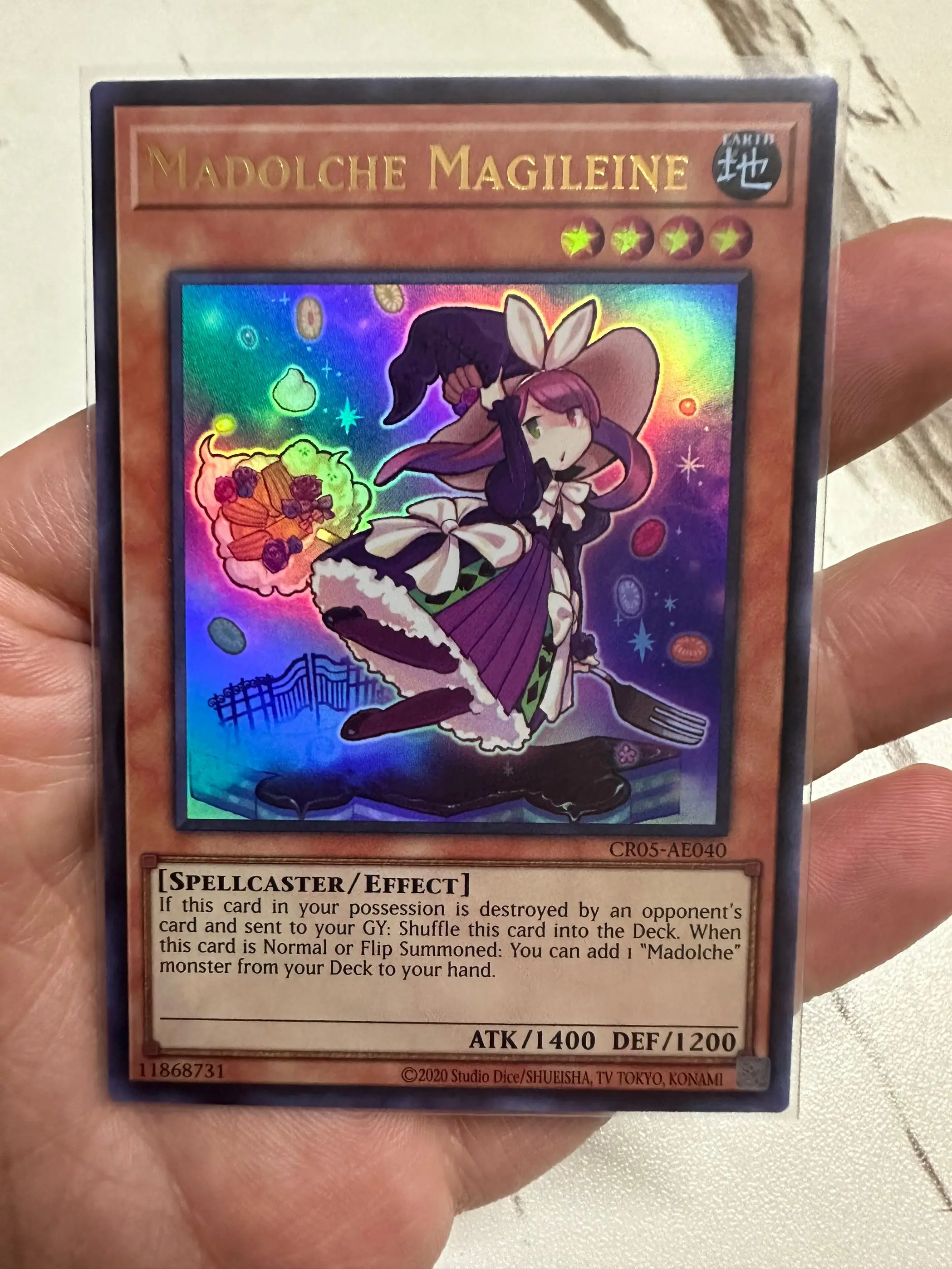 Yugioh KONAMI Duel Monsters CR05-AE040 Madolche Magileine Ultra Rare Asian English Collection Mint Card