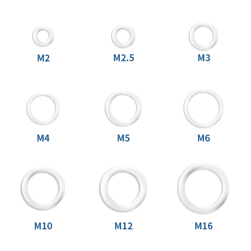 Aluminum Washer Flat Ring Gasket Rings Seal Plain Spacer Washers Fastener M5 M6 M8 M10 M12 M14 M16 M18 M20 M22 M24 M26 20/100pcs