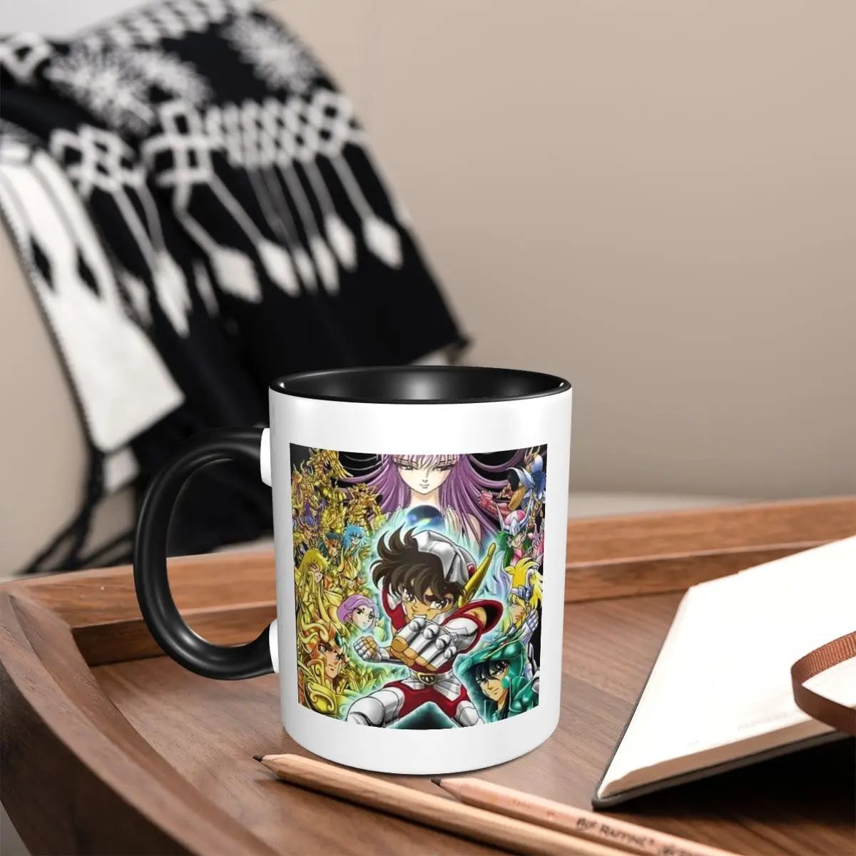 

The Seiya Knights Merch Mug Funny Ceramic Coffee Cups Tea Mugs Milk Cup Drinkware Gifts for Woman Man