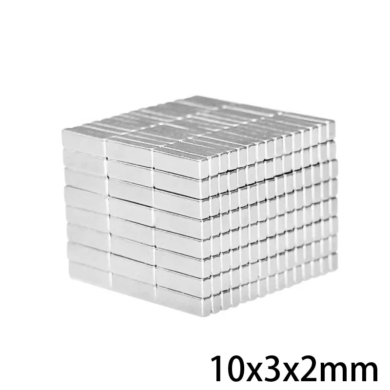 10x3x2 mm Strong Neodymium Magnets Thickness 2mm Block Permanent Magnet 10x3x2mm Powerful Magnetic Magnets 10*3*2 mm