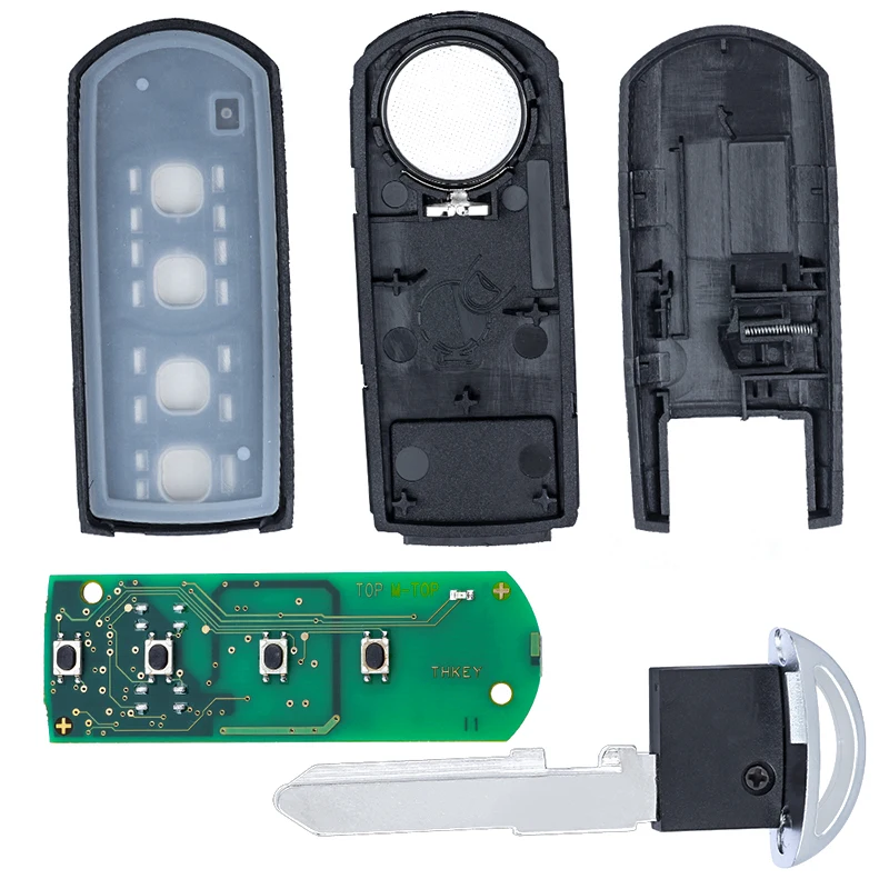 KEYECU 315MHz FCC: KR55WK49383 wymiana systemu VDO 4 przycisk Smart Prox pilot zdalnego sterowania dla Mazda 6 2009 2010 2011 2012 2013