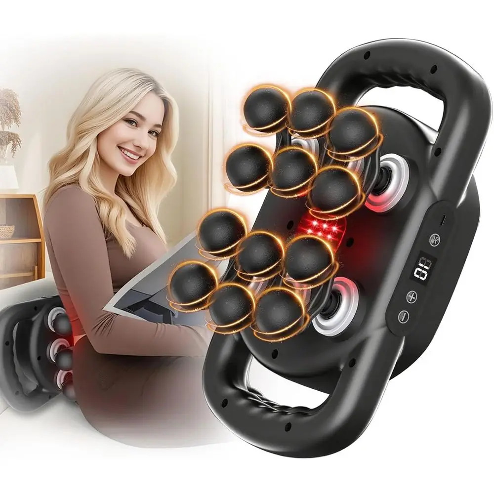 

Deep Tissue Massage Gun with 9 Levels and 9 Attachments for Full Body Muscle Pain Relief, Perfect Gift for Men, Women, Moms, and