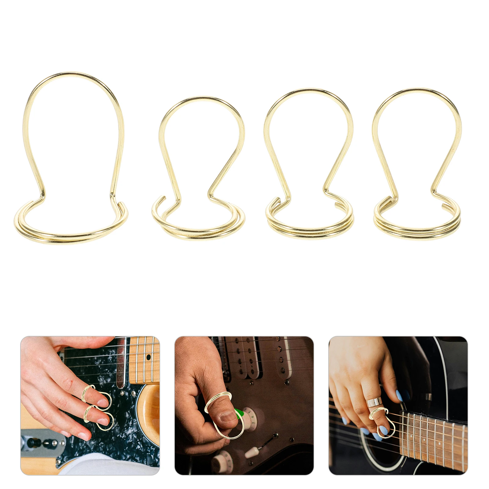

4pcs Metal Thumb Picks Durable Comfortable Butterfly Shape Guitar Bass Accessories Musical Instruments Finger Picks