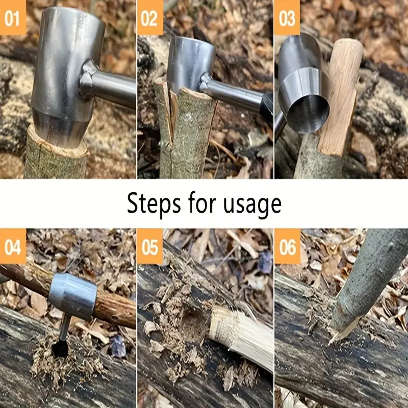 Outdoor Multifunctional Survival Drill Woodworking Hand Drill Support Hole Maker Drill Manual Auger Camping Handmade Drill Bit