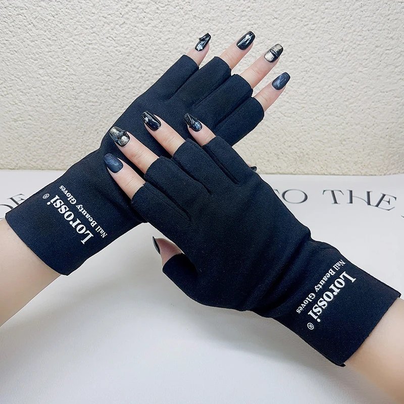 

1 пара перчаток для маникюра с защитой от УФ-излучения, перчатки для защиты от УФ-лучей, защитные перчатки для гель-лака, LED-лампы, инструмент для маникюра