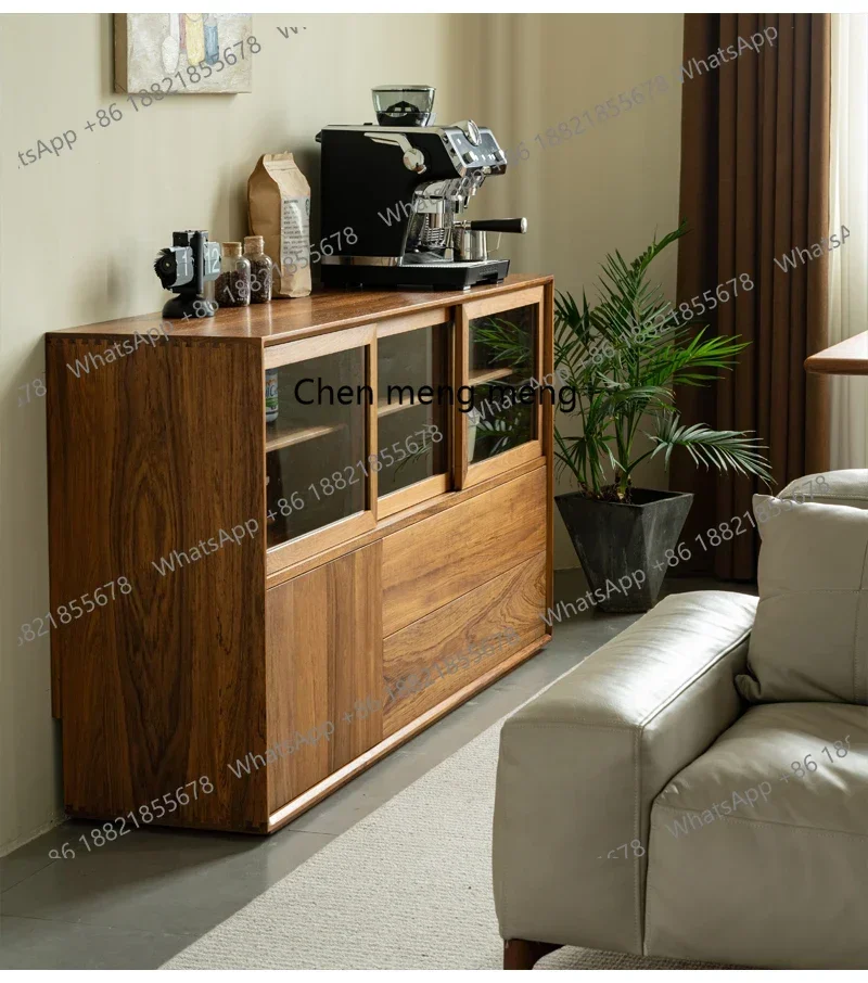 Z136 Teak retro sideboard used solid wood guest restaurant storage new Chinese storage cabinet