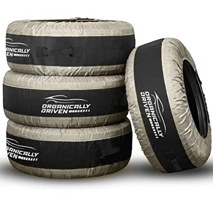 

Tire Totes Bags Seasonal Storage and Easy Transportation for Tires from 15'' to 31'' - Set of 4 Bags One Size Fits All (V1.1)