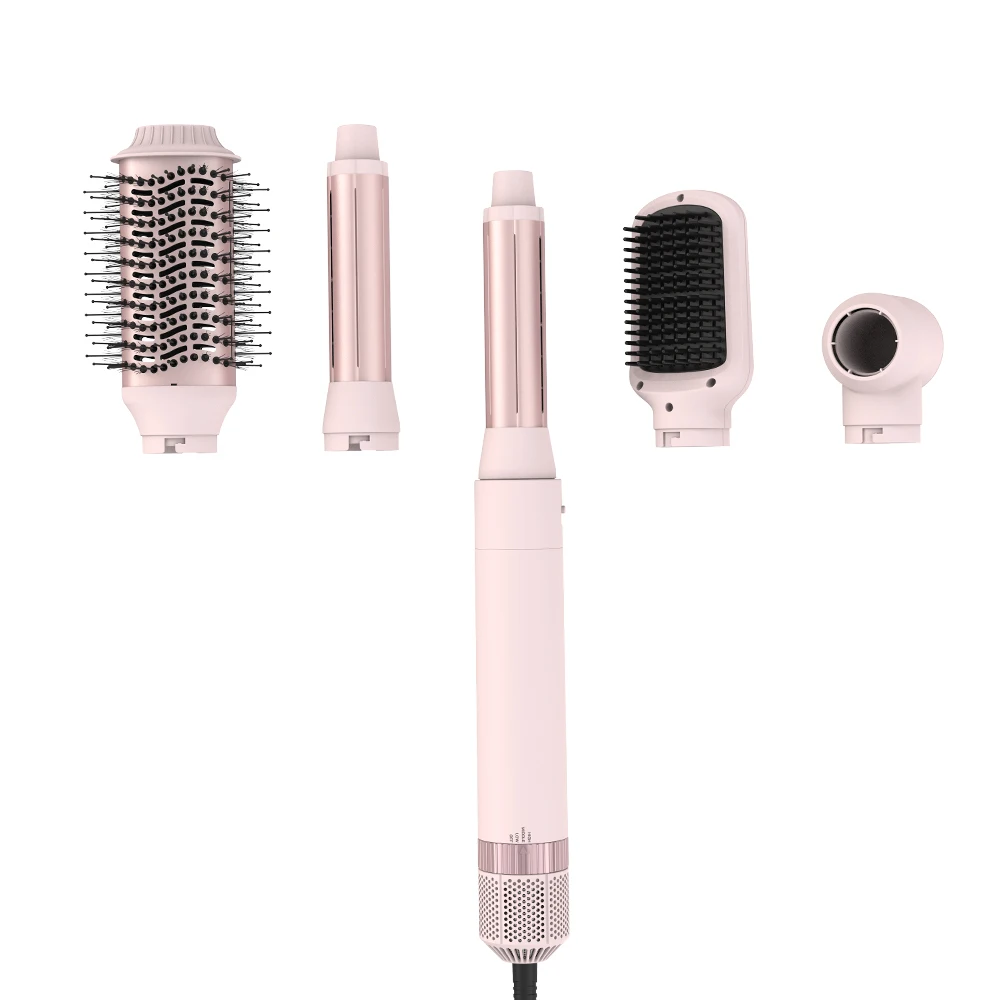 Multifunction Rotating Hair Styler 6 in 1 Negative Ion Hair Blow Dryer One Step Hot Air Brush Curling Iron