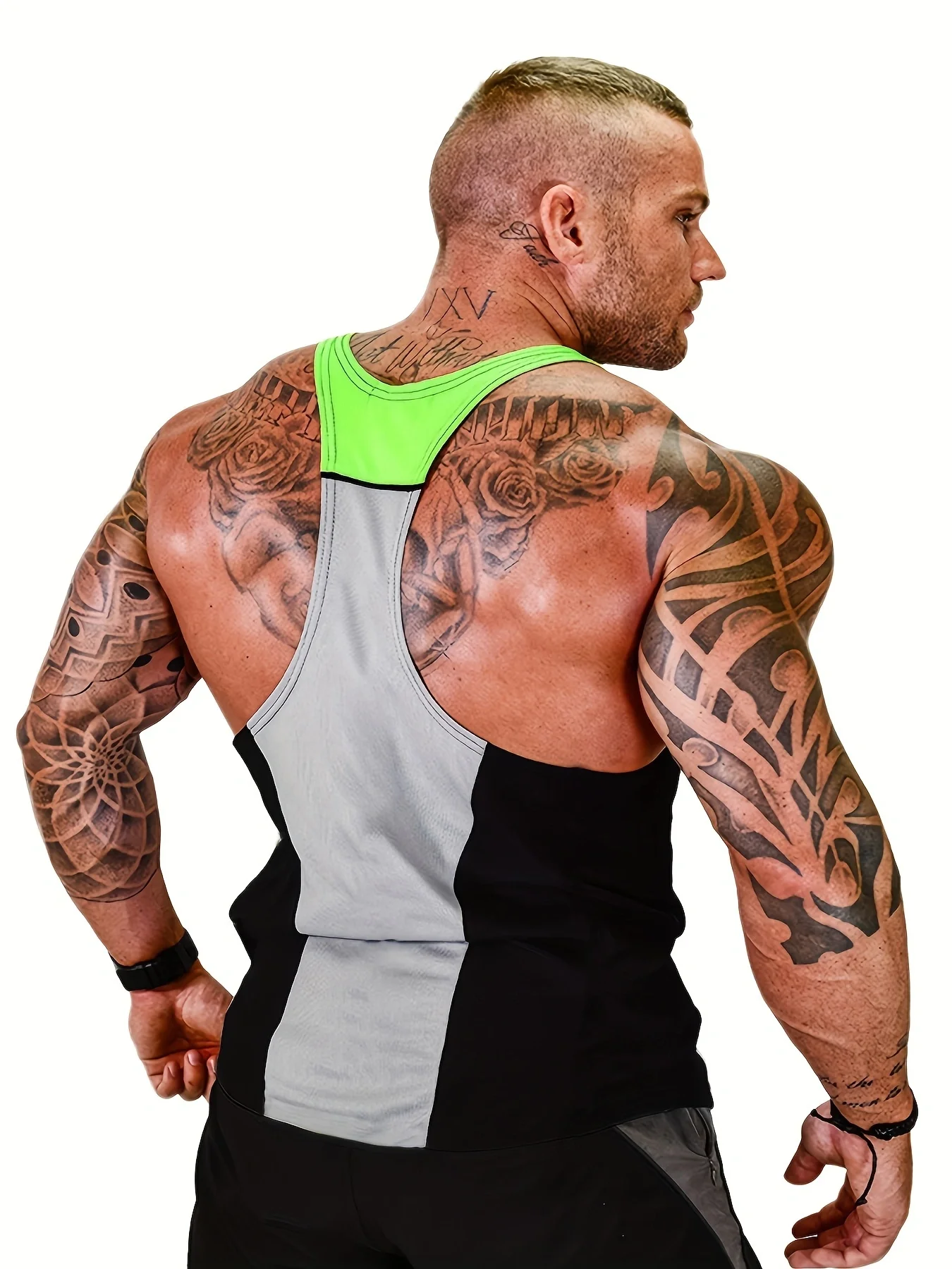 Sports vest gym running training weight lifting back hip men weight lifting word basketball top