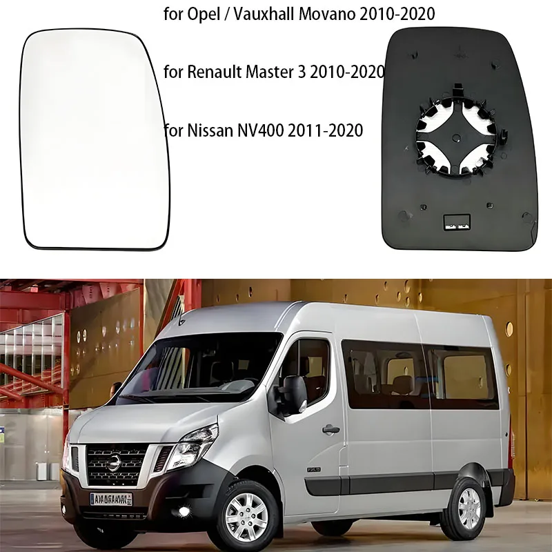 

Van heated mirror glass lamp blinker lens for RENAULT MASTER / Vauxhall MOVANO / NISSAN NV400 2010~2020