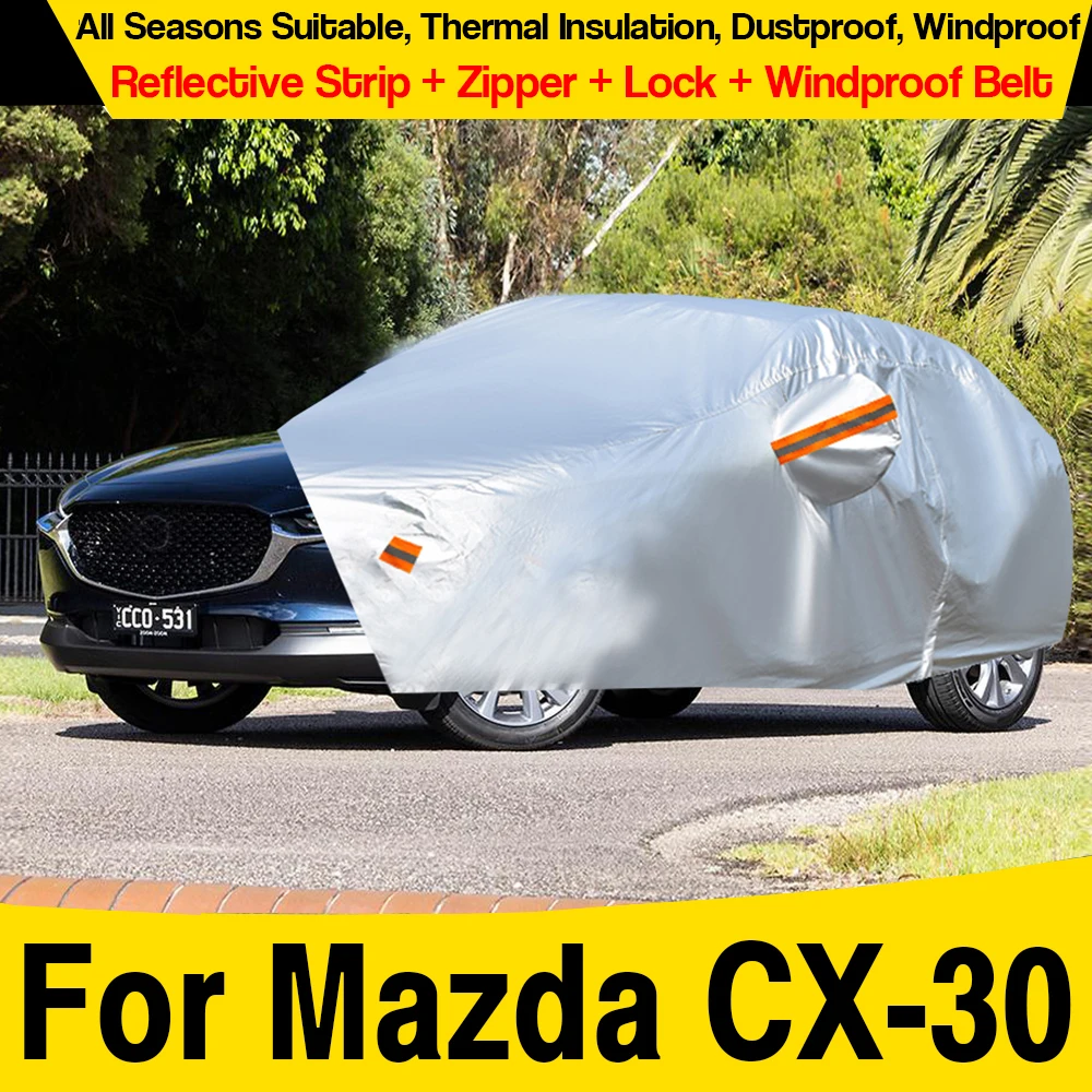

Полный автомобильный чехол для Mazda CX-30 CX30 2019-2026, внедорожник, защита от УФ-лучей, дождя, снега, ветра, пылезащитный чехол