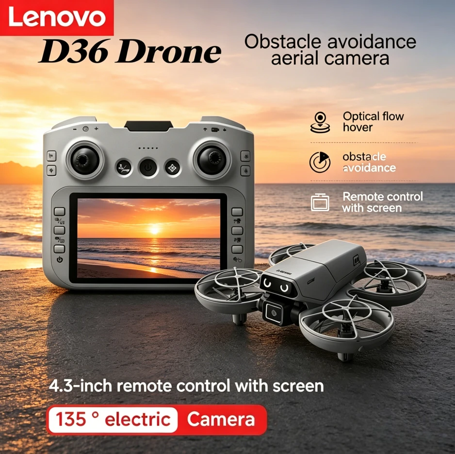 

Lenovo D36 Drone 4K HD 8k Triple Camera FPV Brushless Motor Obstacle Avoidance Foldable RC Quadcopter Professional Aerial