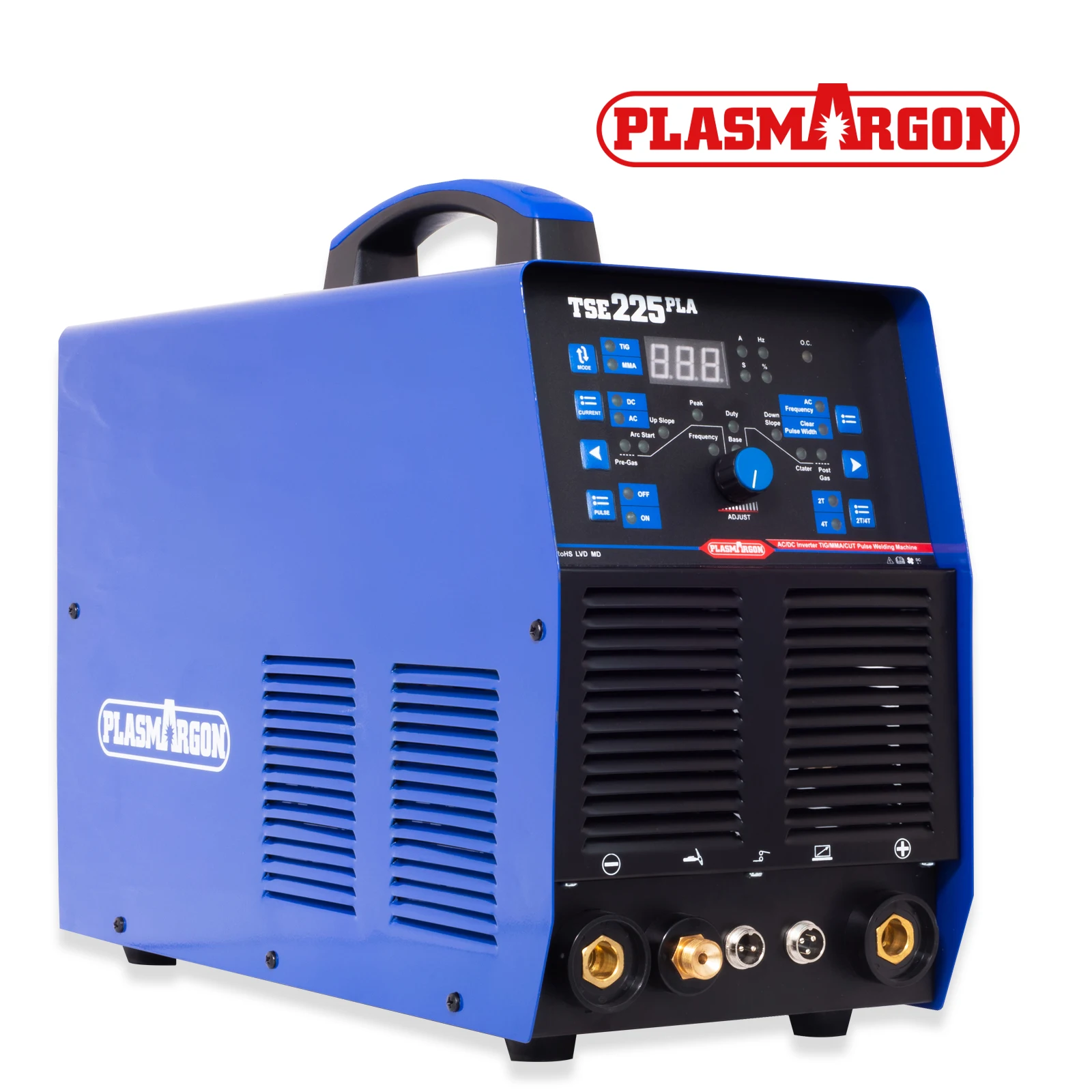 Pulse TIG Welding Machine 225Amp 220V or 110/220V+/-15% AC/DC Aluminum Welder 2T/4T TIG Arc Stick