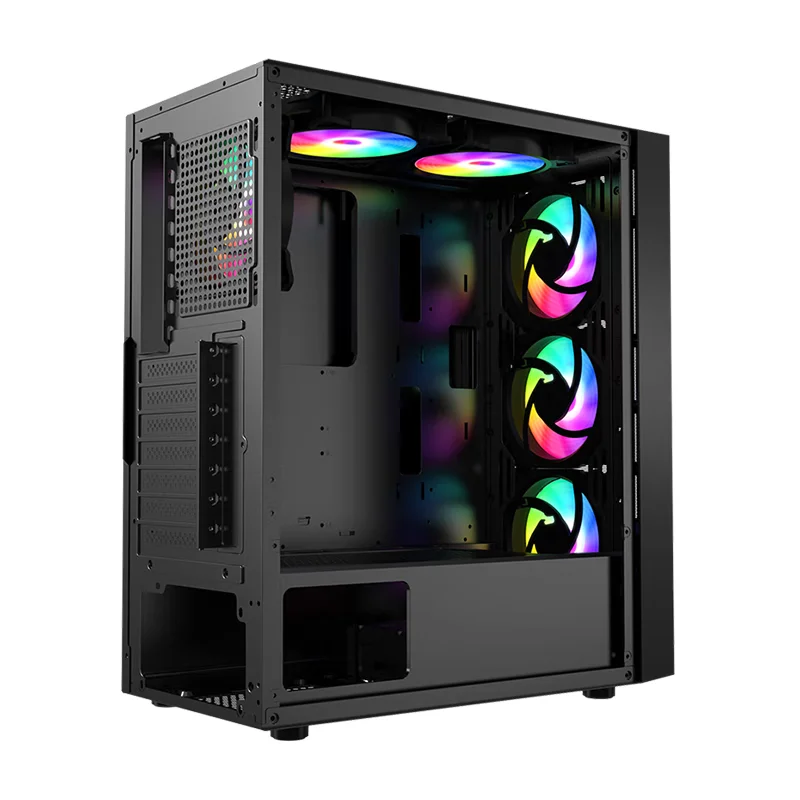 Imagem -03 - Chassis de Vidro Permeável ao Lado para Jogos E-sports Office Desktop Computer Case Msi Pag Shield Dragon Wing Itx Case 200l 2024