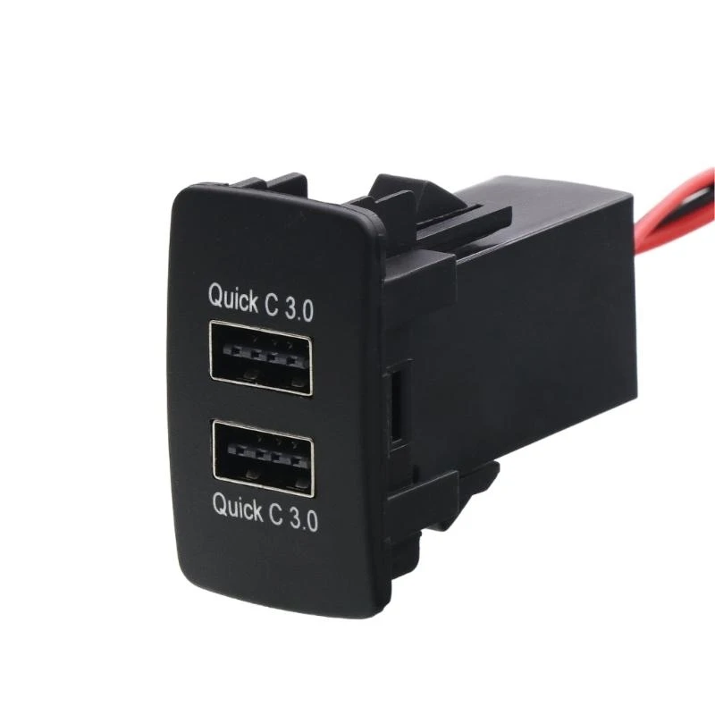 Double USB QC3.0 Auto Ladegerät Schnellladungsadapter für Elektronik für Auto und verschiedene Fahrzeuge