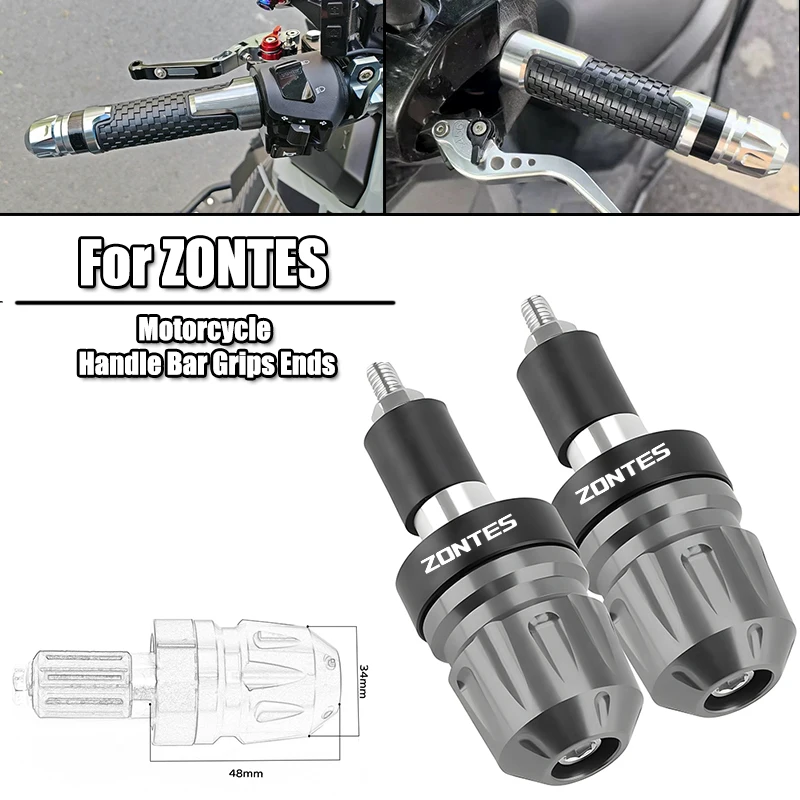 Motorcycle Handle Bar Cap End Plugs For ZONTES 368G 368D/M/E/K 703F ADV 703RR G1 125 ZT125/U ZT310X ZX310T/V/R