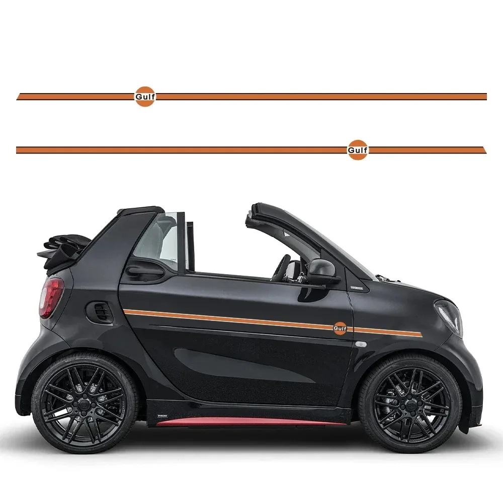 

Car Door Side PVC Stickers Decor Body Stripes Vinyl Film Decals For Mercedes Benz Smart Fortwo W453 W451 Racing Accessories