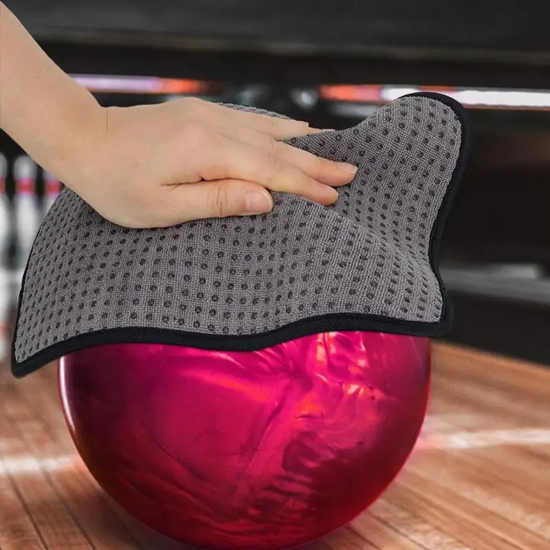 Mikrofaser-Bowlingball-Handtuch, hochwertiges Bowlingball-Shammy-Pad mit leicht zu greifenden Punkten, reinigen Sie den Bowlingball von Schmutz und Öl