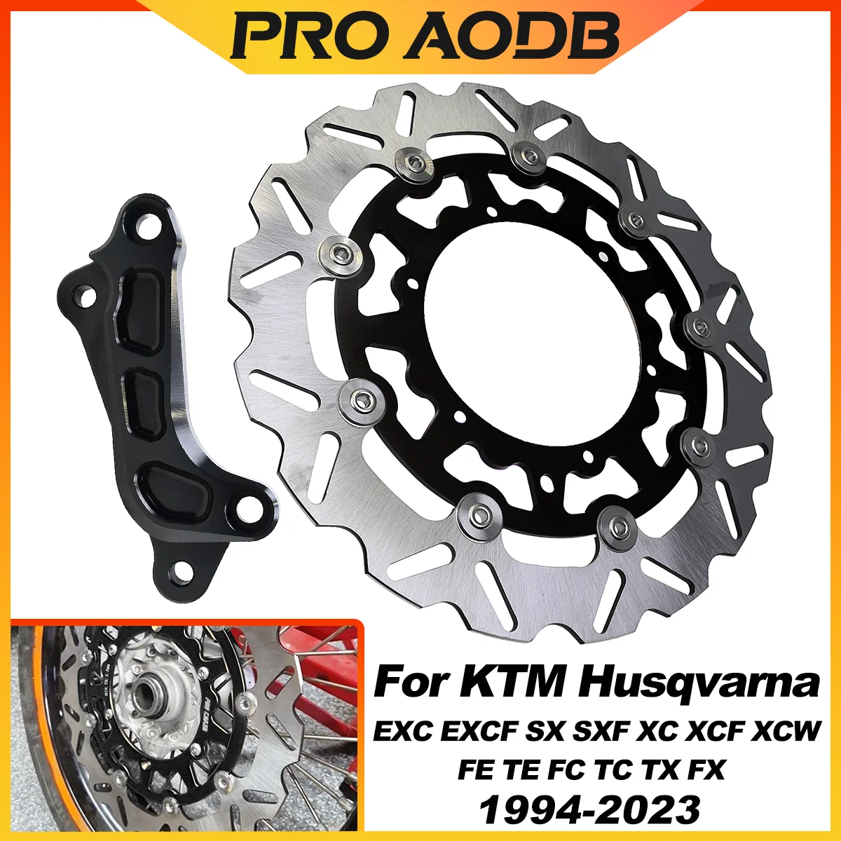 dischi-freno-anteriori-da-320mm-rotori-e-staffa-adattatore-per-pinza-freno-per-husqvarna-fe-te-fc-tc-tx-fx-e-ktm-xc-xcf-xcw-sx-exc-1994-2023