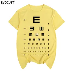 Eye Vision Chart Funny Optometrist Optometry Glasses T-shirt Cotton Men T shirt New TEE TSHIRT Womens unisex Fashion