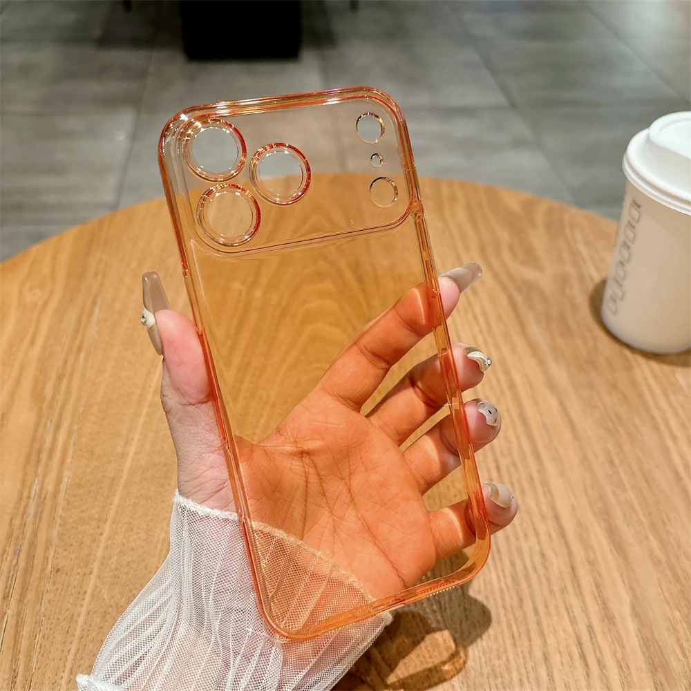 حافظة شفافة فاخرة رفيعة للغاية لهاتف آيفون 17 16 15 14 13 12 11 Pro Max Plus غطاء حماية لعدسة الكاميرا الهوائية #5