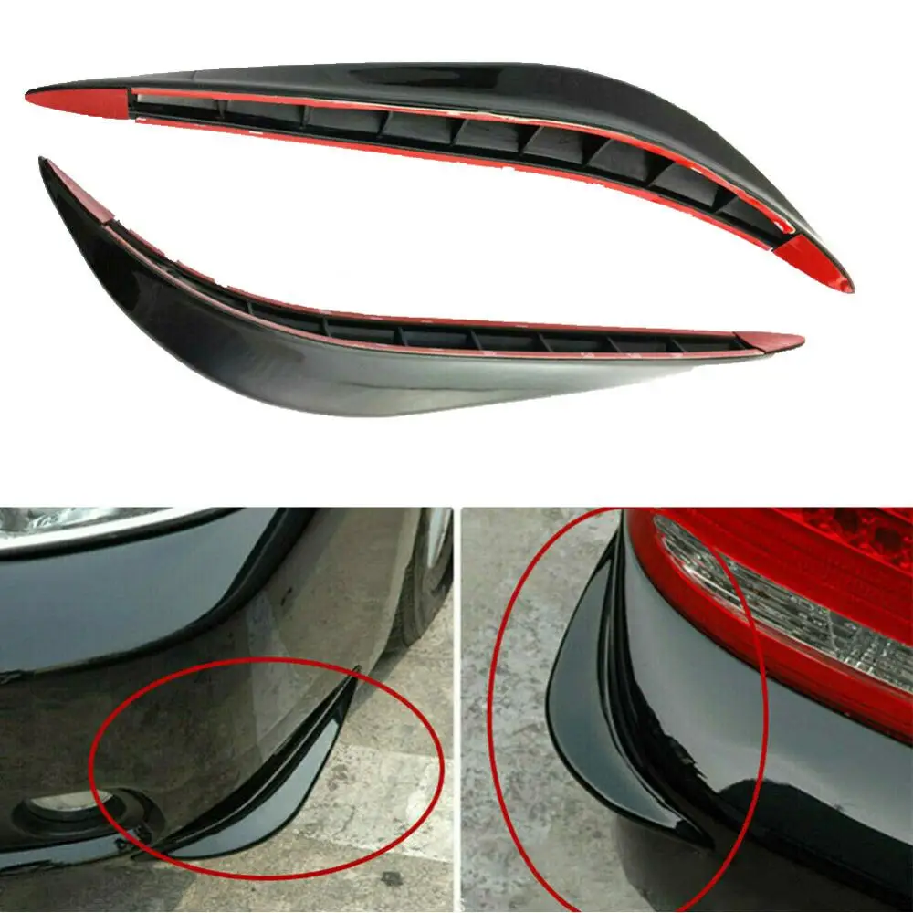 2Pcs Auto Car Front Rear Bumper Corner Guard Cover Anti-collision Strip Anti-Scratch Protector Decorative Modeling Accessories