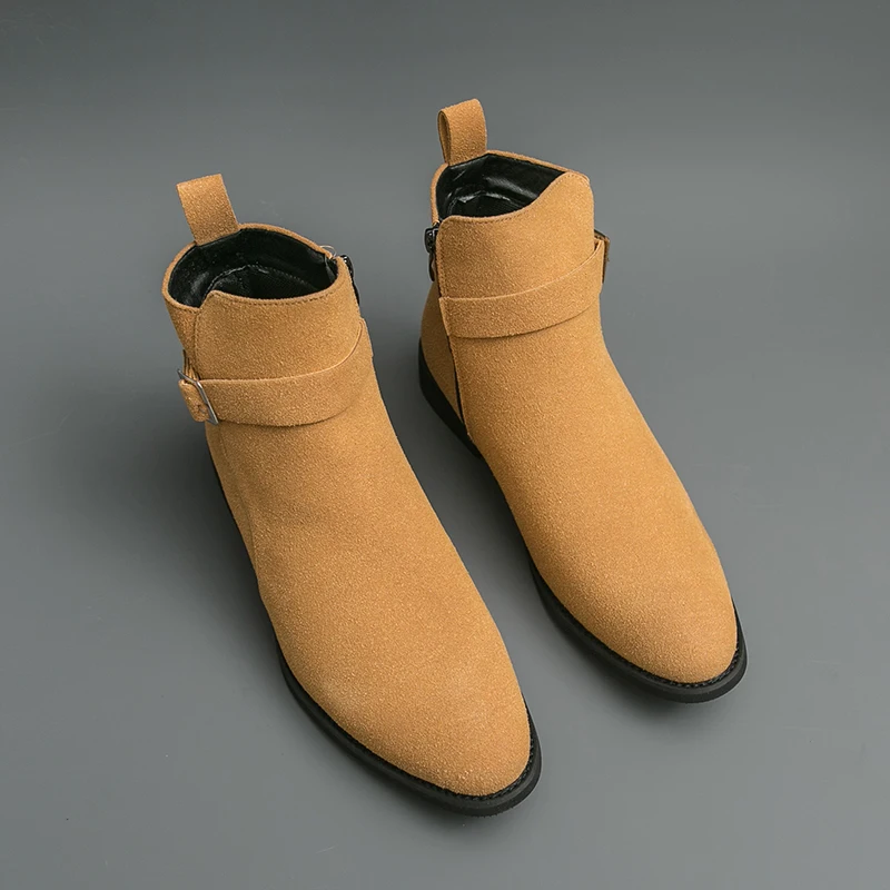 الرجال الشتاء متجمد تشيلسي الأحذية الأوروبية الأمريكية تنفس بسيطة مريحة الراقية الشباب أحذية الموضة #4