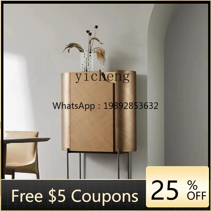 

A1 легкий роскошный винный шкаф для гостиной, минималистичный боковой шкаф из цельного дерева, высокий шкафчик, декоративный шкаф