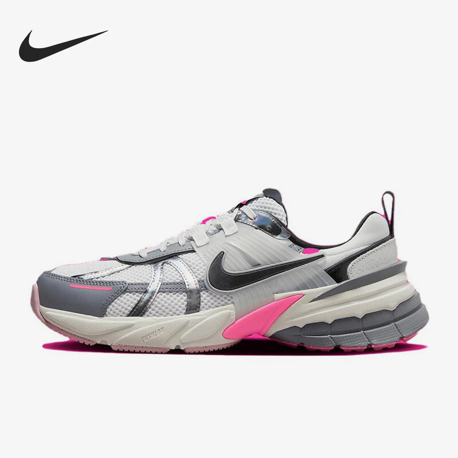 

Nike V2K Run, удобные спортивные тканевые дышащие легкие повседневные городские кроссовки с низким берцем для женщин FZ5061-100