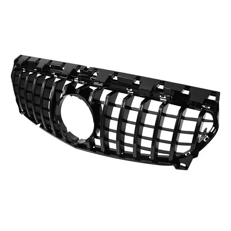 For Mercedes CLA W117 2013-2019 CLA180 CLA200 CLA250 CLA45 Gloss Black GT R Style Front Bumper Grille Car Accessories - view 5