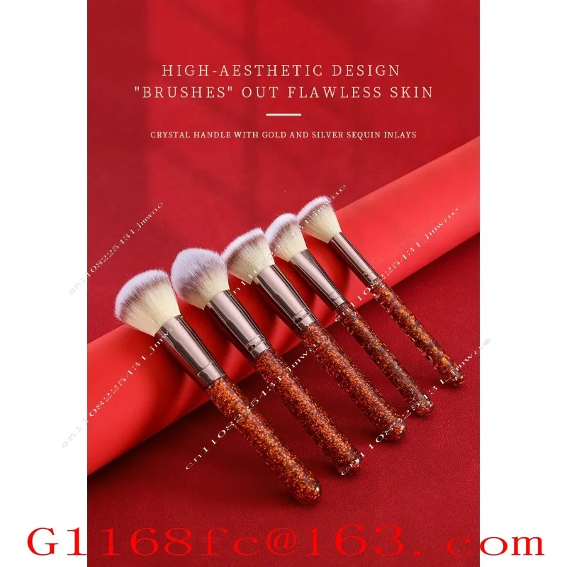 New 23 Piece Set of Diamond Studded Makeup Brushes, Diamond Headbands, Eyelash Clips, Makeup Tools